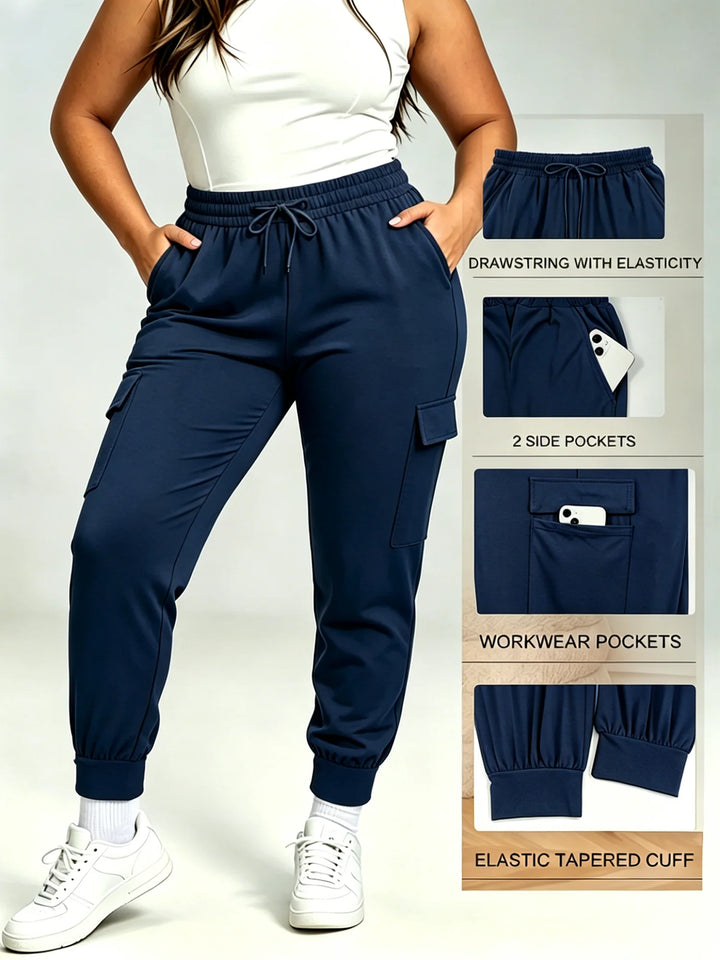 Plus Jogger Women's Cargo Jogger Pants Soft Street Casual Sweatpants Joggers Pants Causal Gym Athletic Workout High Waist Bottom