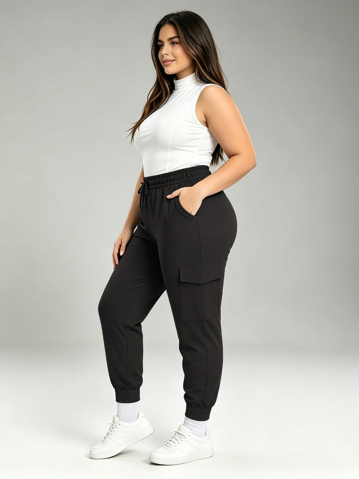 Plus Jogger Women's Cargo Jogger Pants Soft Street Casual Sweatpants Joggers Pants Causal Gym Athletic Workout High Waist Bottom