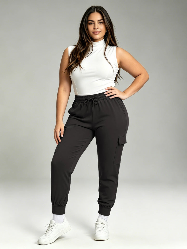 Plus Jogger Women's Cargo Jogger Pants Soft Street Casual Sweatpants Joggers Pants Causal Gym Athletic Workout High Waist Bottom