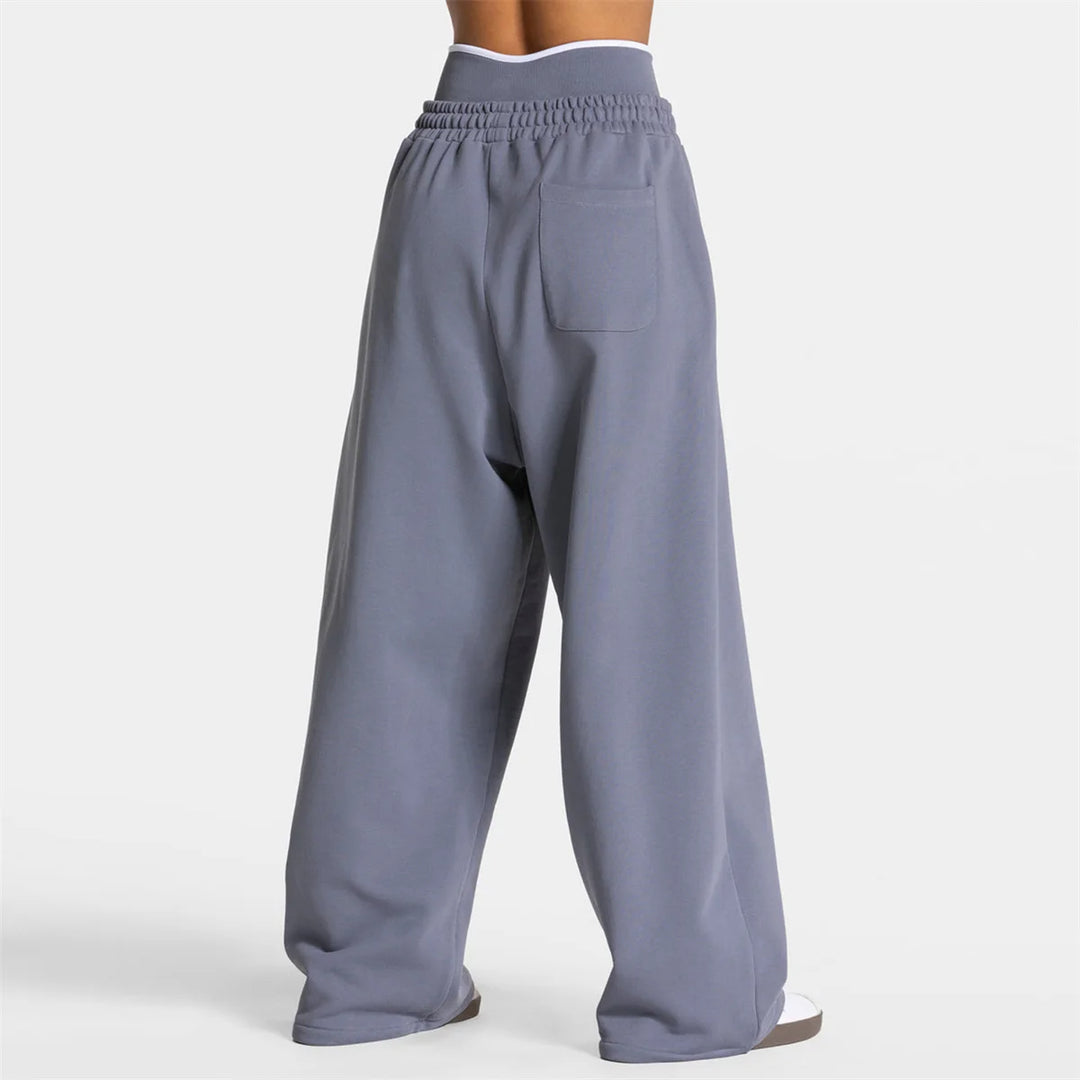 Women's Jogger Straight Trousers Trendy Sports Pants Running Yoga Pants Casual Pockets Women Loose Low Waist Wide Leg Pant Mujer