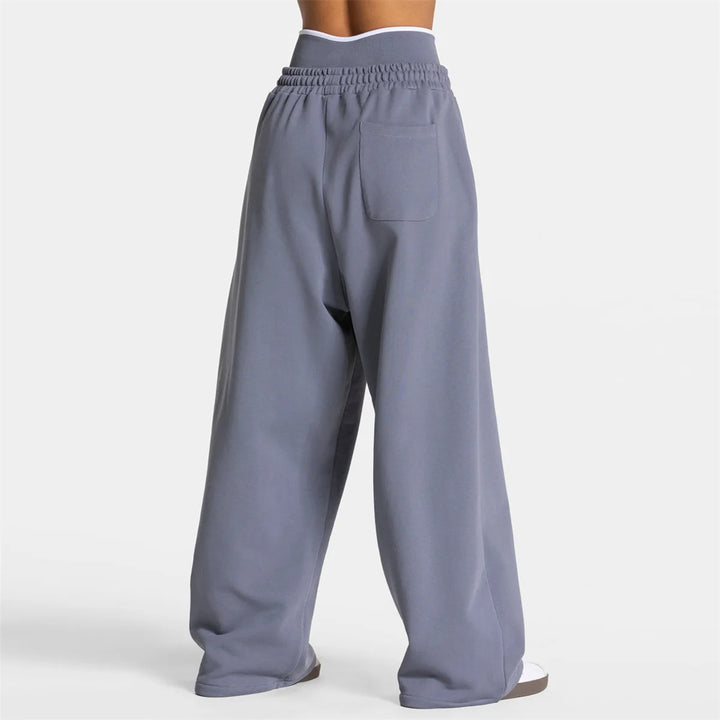 Women's Jogger Straight Trousers Trendy Sports Pants Running Yoga Pants Casual Pockets Women Loose Low Waist Wide Leg Pant Mujer