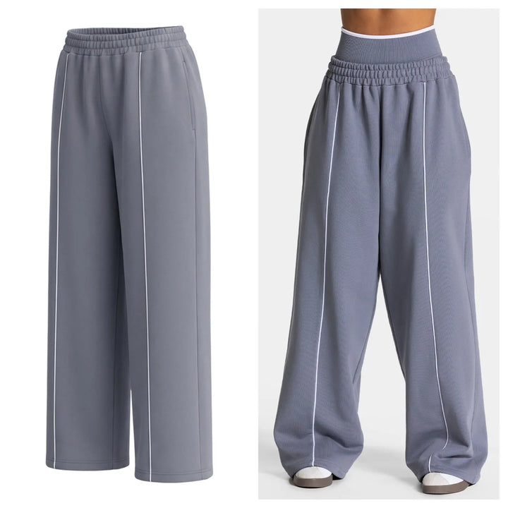 Women's Jogger Straight Trousers Trendy Sports Pants Running Yoga Pants Casual Pockets Women Loose Low Waist Wide Leg Pant Mujer