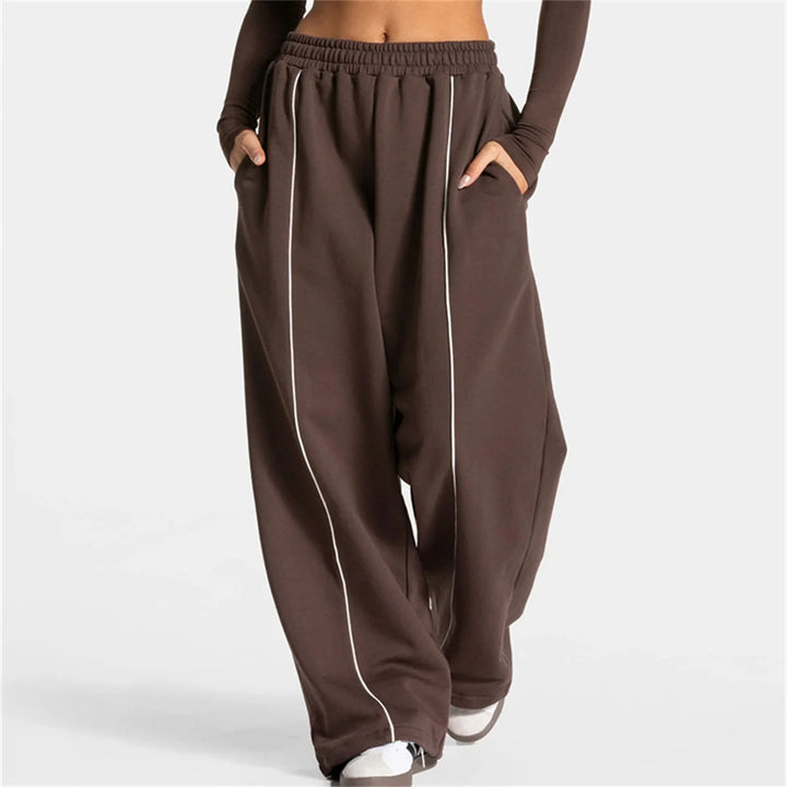 Women's Jogger Straight Trousers Trendy Sports Pants Running Yoga Pants Casual Pockets Women Loose Low Waist Wide Leg Pant Mujer