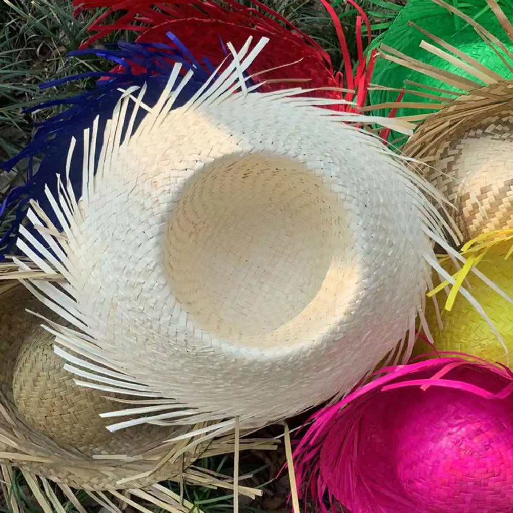Straw Hat Summer Sun Protection Wide Brim Hand Woven Lightweight Breathable Design Beach Hat Headwear Accessory 모자