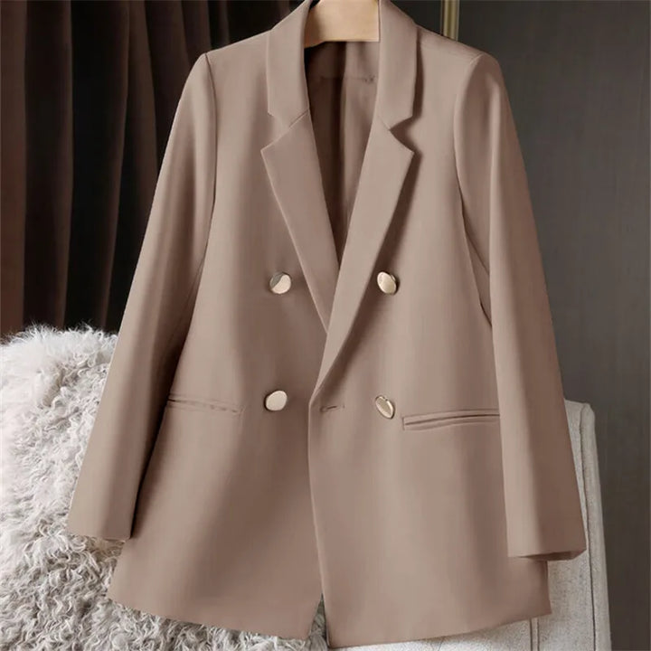 Oversized Women Blazer Trendy British Style Loose Fit Buttoned Jacket  Casual Office Suit Coat