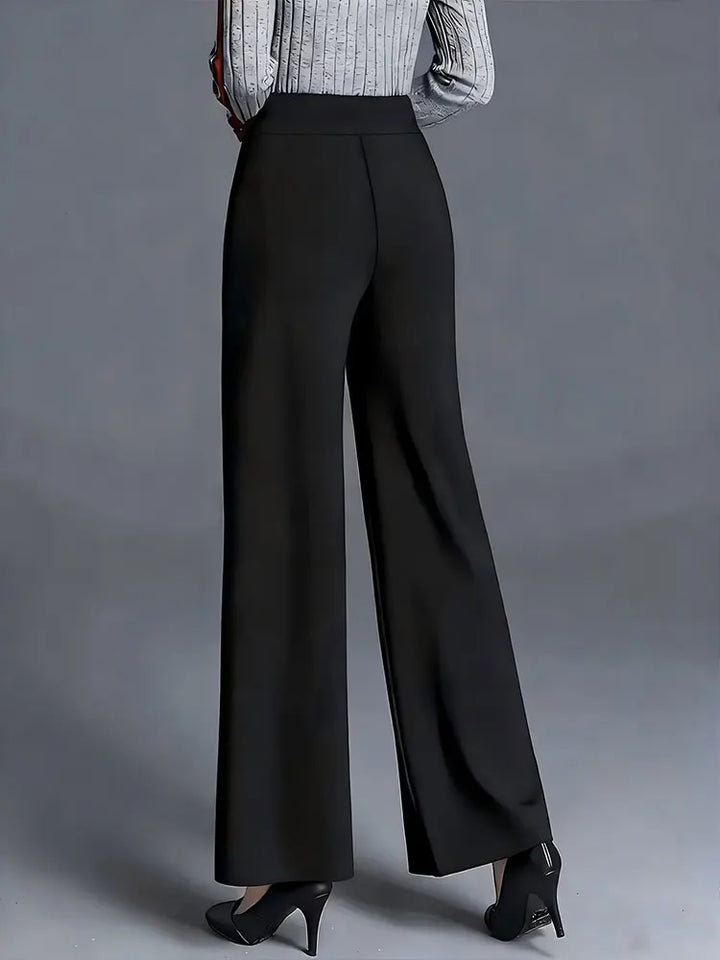 High Waist Wide Leg Pants For Women Elastic Waist Loose Straight Leg Trousers Fashion Versatile For Office Work And Daily Casual
