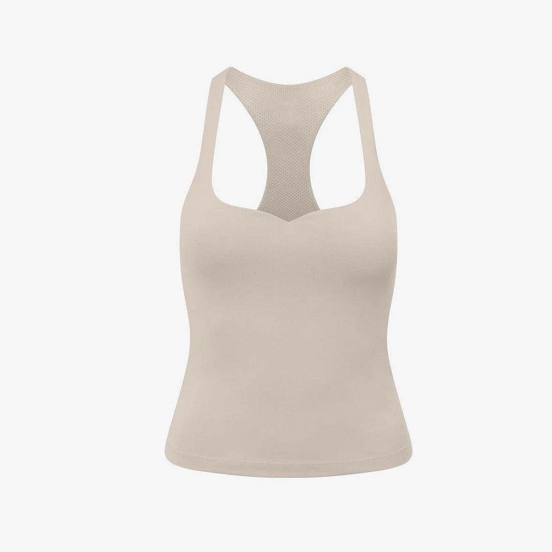 CSB Form Tank Lyla Racerback Tank Top with Built in Bra & High Waist Leggings Gym Set Fitness Gym Clothing