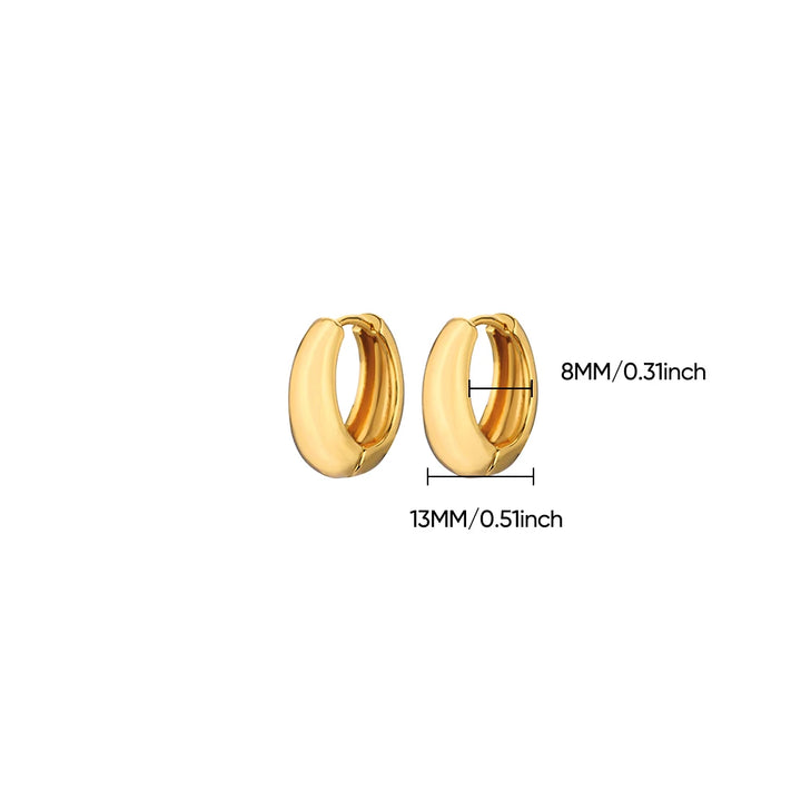 Classic Hoop Earrings for Women Girls Gold Color Chunky Stainless Steel Earrings 2026 Trend New in Minimalist Ear Jewelry aretes