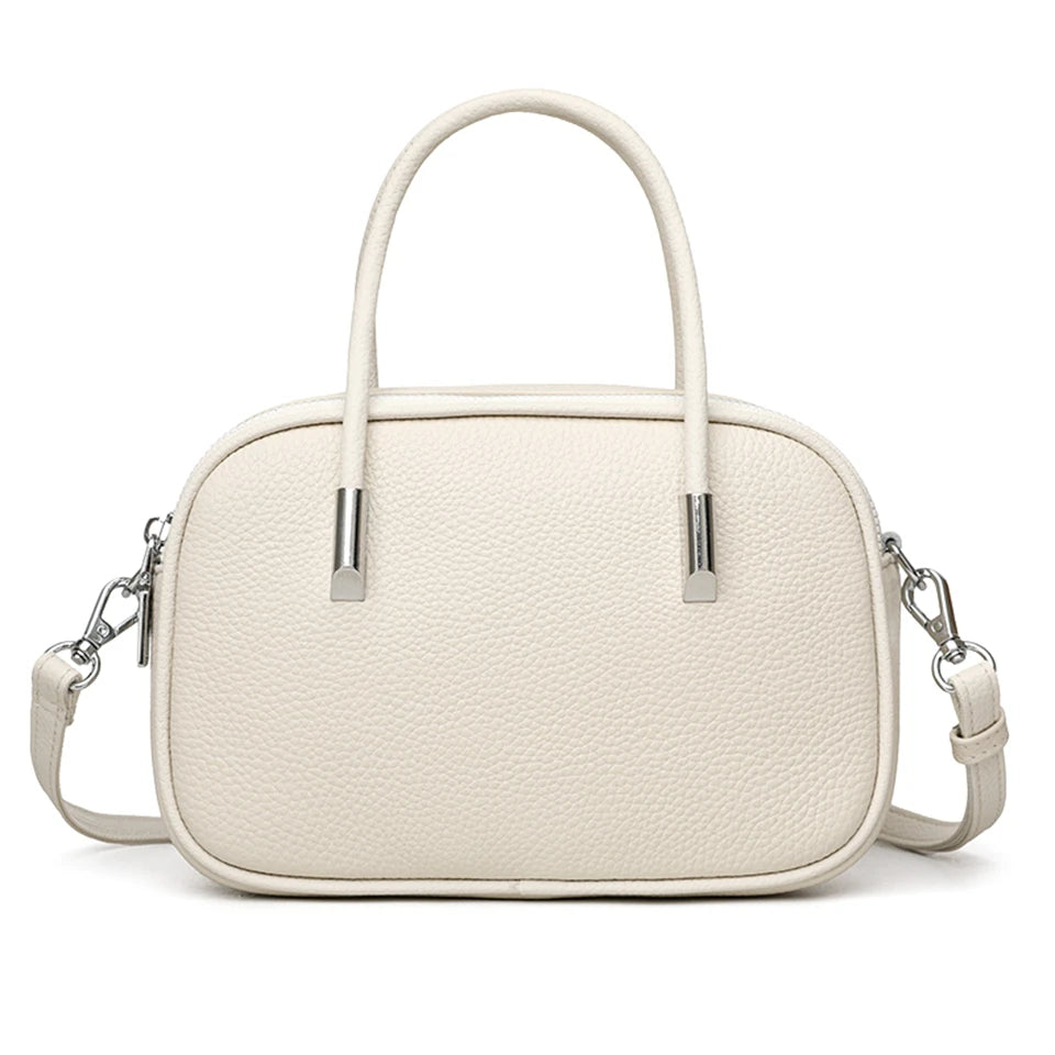 Genuine Leather Crossbody Bag Women Fashion Simple Shoulder Bag Designe Ladies Cowhide Messenger Bag Small Handbag and Purse Sac