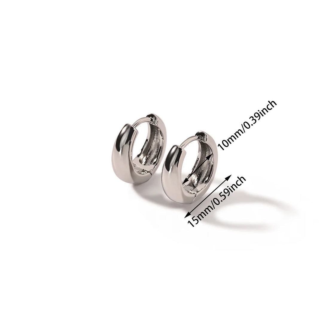Classic Hoop Earrings for Women Girls Gold Color Chunky Stainless Steel Earrings 2026 Trend New in Minimalist Ear Jewelry aretes