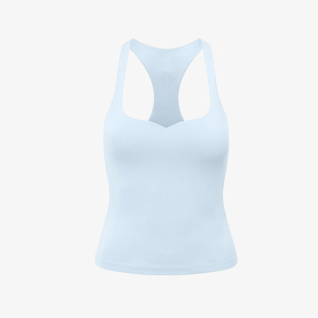 CSB Form Tank Lyla Racerback Tank Top with Built in Bra & High Waist Leggings Gym Set Fitness Gym Clothing