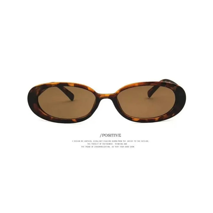 Vintage Oval  Sunglasses Women Luxury Brand Designer Small Oval Sun Glasses Retro Black Red Glasses Ladies Goggle