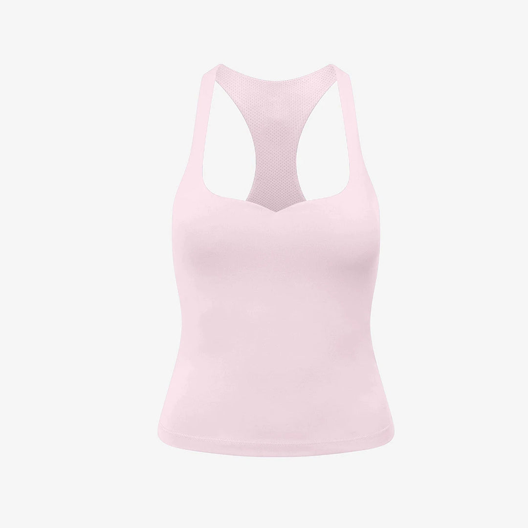 CSB Form Tank Lyla Racerback Tank Top with Built in Bra & High Waist Leggings Gym Set Fitness Gym Clothing