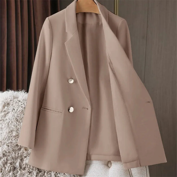 Oversized Women Blazer Trendy British Style Loose Fit Buttoned Jacket  Casual Office Suit Coat