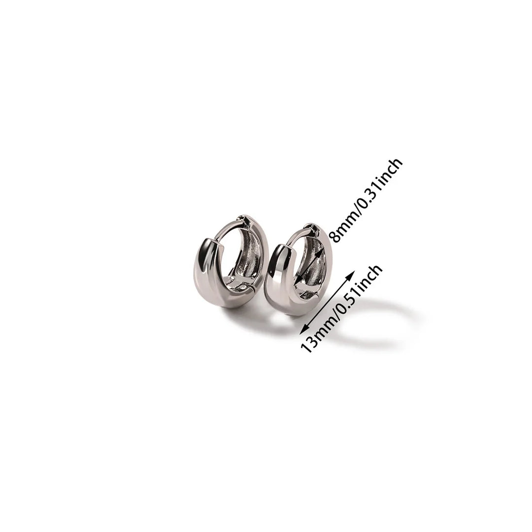 Classic Hoop Earrings for Women Girls Gold Color Chunky Stainless Steel Earrings 2026 Trend New in Minimalist Ear Jewelry aretes