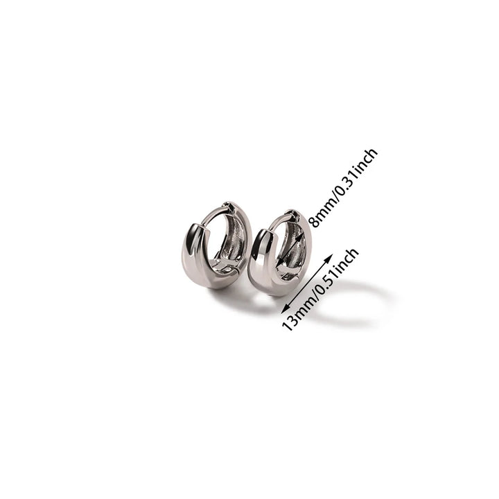 Classic Hoop Earrings for Women Girls Gold Color Chunky Stainless Steel Earrings 2026 Trend New in Minimalist Ear Jewelry aretes