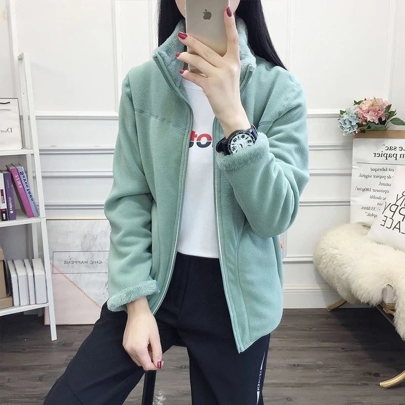 Women Fleece Hoodie Sweatshirts Winter Casual Classic Sweatshirt Warm Thick Female Autumn Fashion Oversized Sportswear