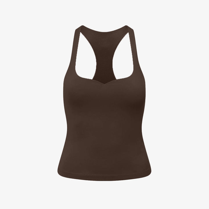 CSB Form Tank Lyla Racerback Tank Top with Built in Bra & High Waist Leggings Gym Set Fitness Gym Clothing