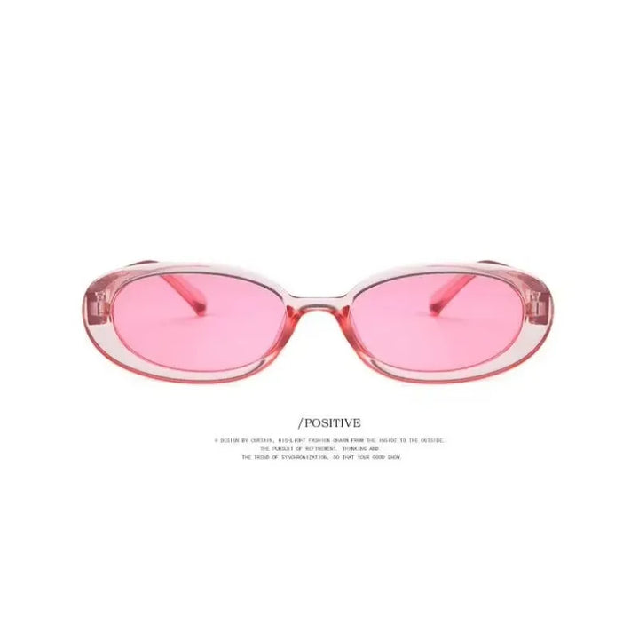 Vintage Oval  Sunglasses Women Luxury Brand Designer Small Oval Sun Glasses Retro Black Red Glasses Ladies Goggle