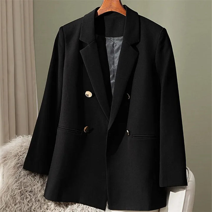 Oversized Women Blazer Trendy British Style Loose Fit Buttoned Jacket  Casual Office Suit Coat