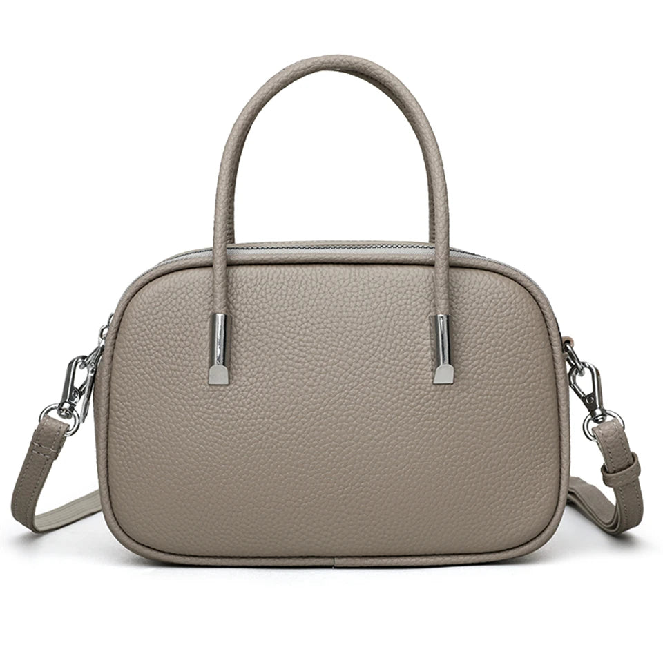 Genuine Leather Crossbody Bag Women Fashion Simple Shoulder Bag Designe Ladies Cowhide Messenger Bag Small Handbag and Purse Sac