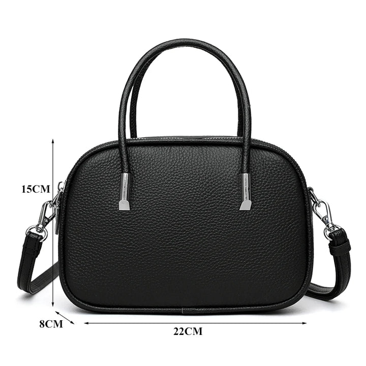 Genuine Leather Crossbody Bag Women Fashion Simple Shoulder Bag Designe Ladies Cowhide Messenger Bag Small Handbag and Purse Sac