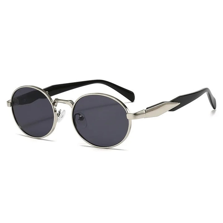 Vintage Small Oval Metal Sunglasses Fashion Brand Casual Style Sun Glasses Luxury Punk Unisex Stylish Eyeglasses UV400