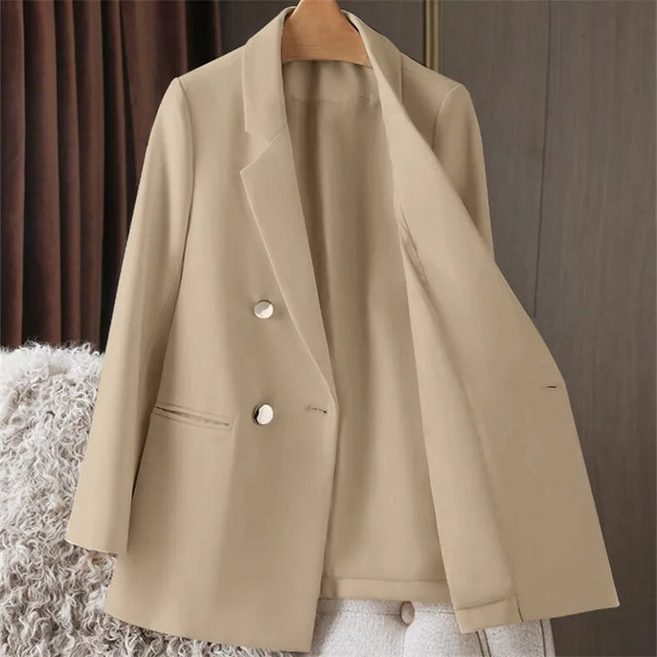 Oversized Women Blazer Trendy British Style Loose Fit Buttoned Jacket  Casual Office Suit Coat