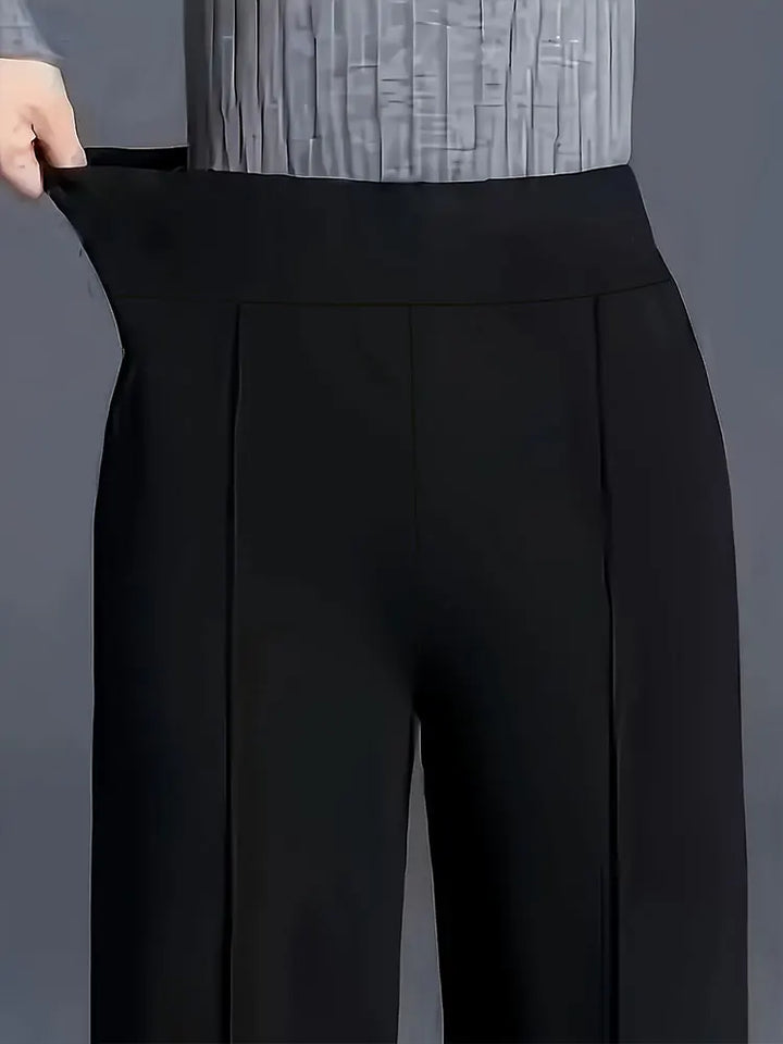 High Waist Wide Leg Pants For Women Elastic Waist Loose Straight Leg Trousers Fashion Versatile For Office Work And Daily Casual