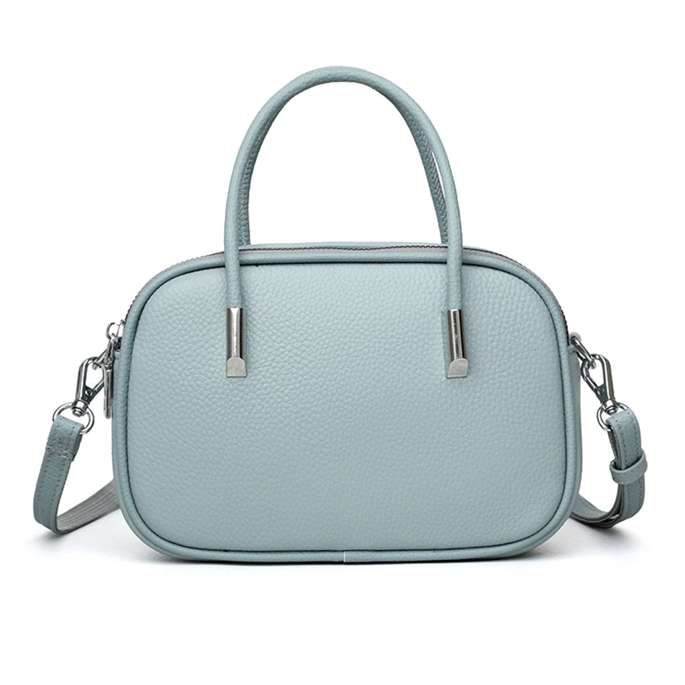 Genuine Leather Crossbody Bag Women Fashion Simple Shoulder Bag Designe Ladies Cowhide Messenger Bag Small Handbag and Purse Sac