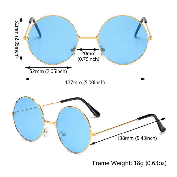 Vintage Oval Style Sunglasses Woman Metal Frame Retro Sun Glasses Male Female Clear Mirror Small Round Gafas De Sol Para Hombre