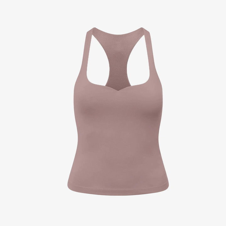 CSB Form Tank Lyla Racerback Tank Top with Built in Bra & High Waist Leggings Gym Set Fitness Gym Clothing