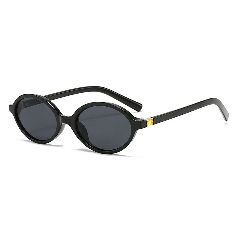 Vintage Oval Sunglasses NEW Women Luxury Brand Designer Small Oval Anti Blue Light Glasses Retro Fashion Men Leopard Eyegalsses