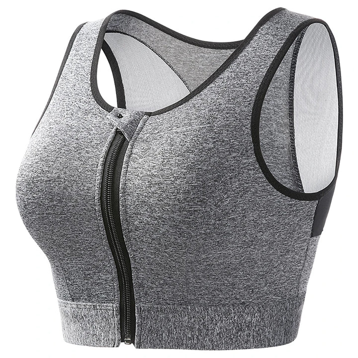 Plus Size Sports Bra Front Closure Longline Bras Padded Workout Crop Tank Top for Running Workout Gym Yoga Vest