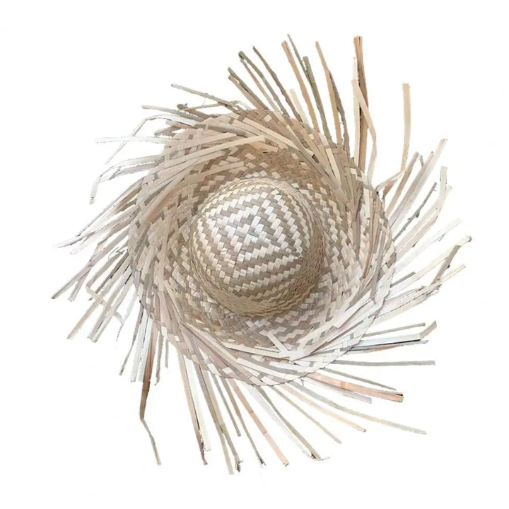 Straw Hat Summer Sun Protection Wide Brim Hand Woven Lightweight Breathable Design Beach Hat Headwear Accessory 모자