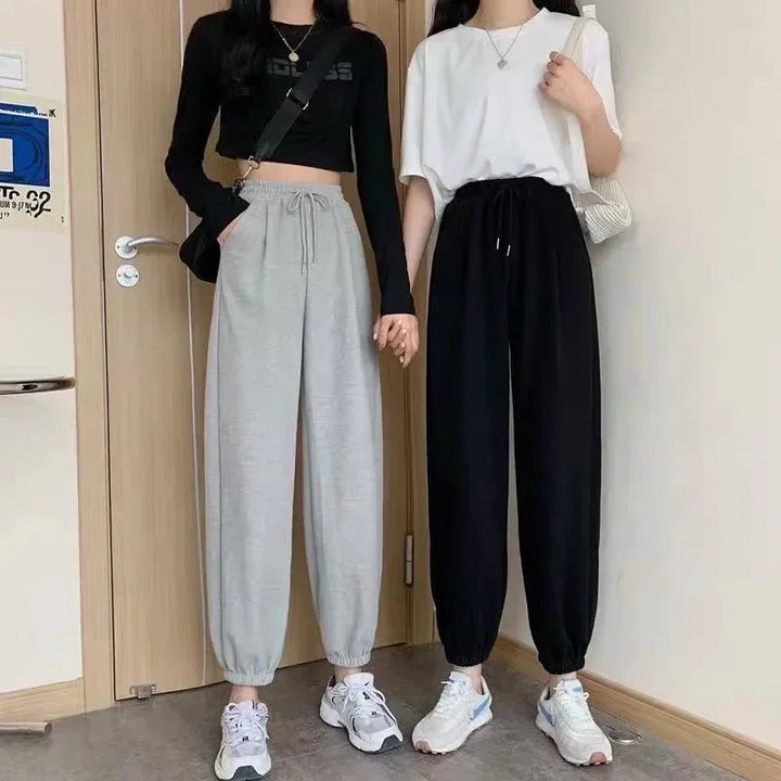 New Joggers Sports Hip Hop Running Pants Drawstring Women Lady Girls Sweatpants Comfortable Oversized Female Streetwear Trousers