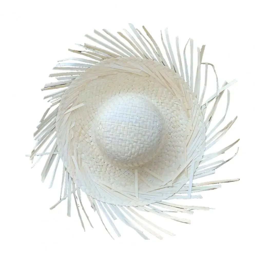 Straw Hat Summer Sun Protection Wide Brim Hand Woven Lightweight Breathable Design Beach Hat Headwear Accessory 모자