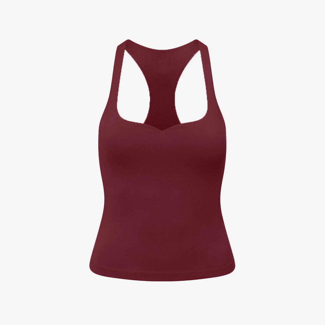 CSB Form Tank Lyla Racerback Tank Top with Built in Bra & High Waist Leggings Gym Set Fitness Gym Clothing