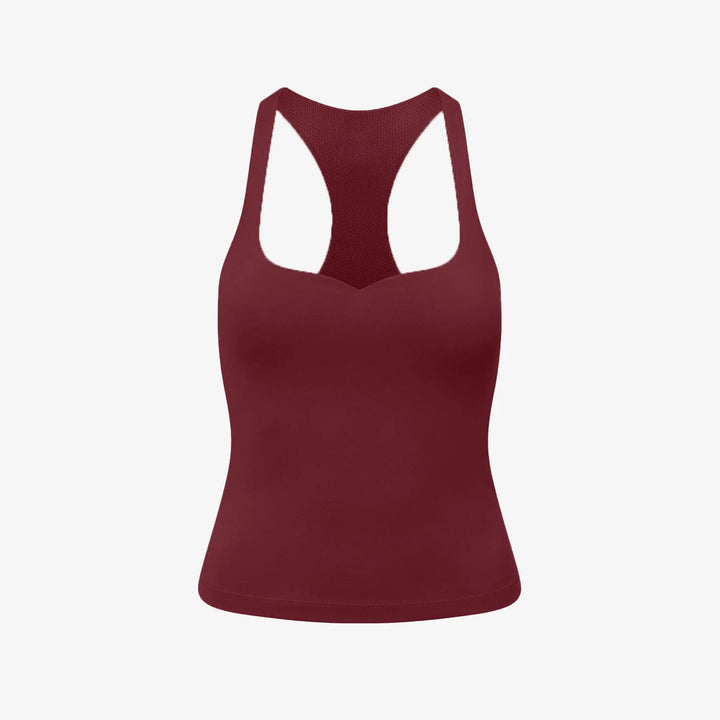CSB Form Tank Lyla Racerback Tank Top with Built in Bra & High Waist Leggings Gym Set Fitness Gym Clothing