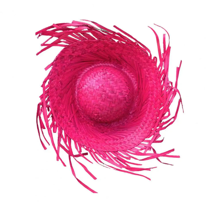 Straw Hat Summer Sun Protection Wide Brim Hand Woven Lightweight Breathable Design Beach Hat Headwear Accessory 모자