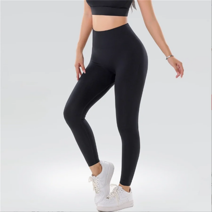 High Waisted Seamless Yoga Leggings for Women Solid Color Slim Fit Peach Shaped Hip Lifting Fitness Sports Pants