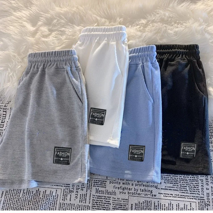 Women Waffle Casual Shorts Loose Pocket Pants Soft Sports Loungewear Summer