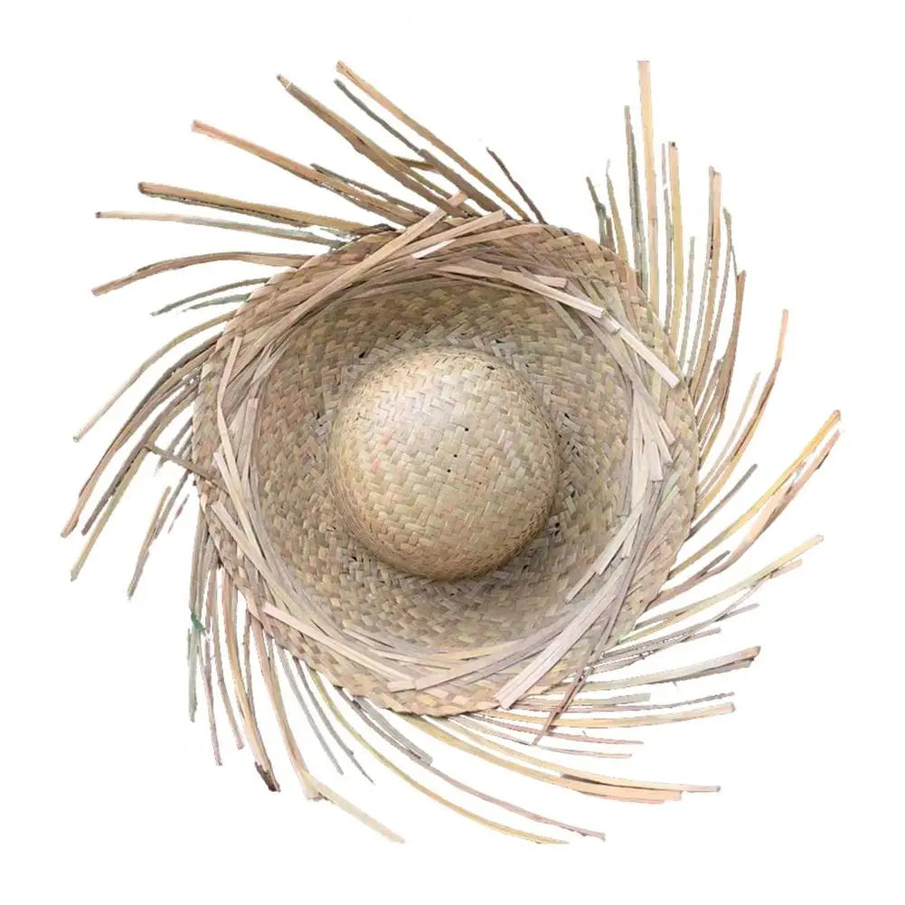 Straw Hat Summer Sun Protection Wide Brim Hand Woven Lightweight Breathable Design Beach Hat Headwear Accessory 모자